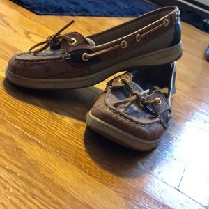Brown, Alligator skin Sperry Top Siders